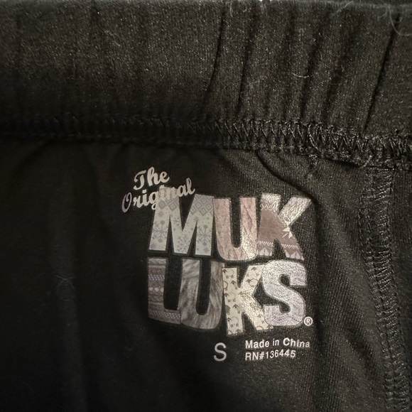 MUK LUKS Women's Unlined Leggings, Black, size Small - Picture 3 of 4